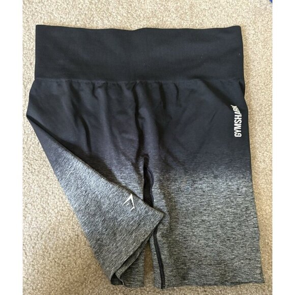 Gymshark Adapt Gray Black Ombre Compression Seamless Bike Shorts Size Small New - Picture 1 of 4